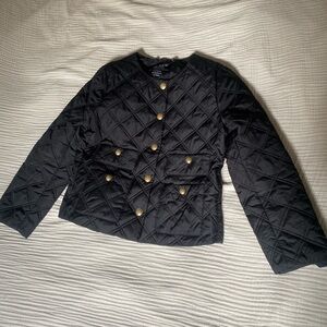 J. Crew Quilted Puffer with Gold Button Details in Size 2. Excellent condition!